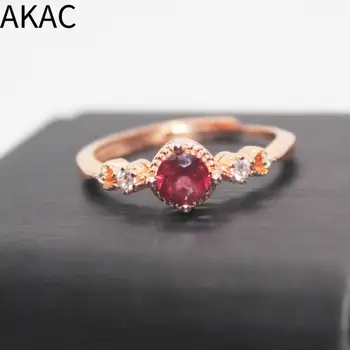 5 колец 10 колец камень approx5mm AKAC натуральный красный гранат белая медь женское регулируемое кольцо отправить случайным образом