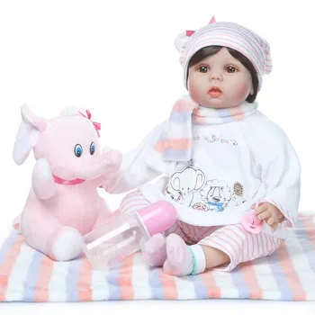 NPK 55 см Реалистичная Кукла-Реборн Из Мягкого Силикона, Набитая Реалистичной Куклой-Младенцем, Этническая Кукла Для Детей, Рождественские Подарки На День Рождения