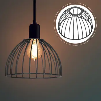 1Шт Металлический абажур Подвесной Абажур Подвесной светильник Абажур Купольный Абажур Стеклянная лампа для гостиной Светильник для обеденного стола Nordic INS