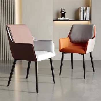 Обеденный стул Armnest Nordic с роскошными черными ножками, кухонный столик, современный стул, Металлический компьютер для гостиной, Мебель для дома Silla Comedor