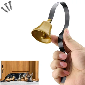 Умные Антикварные колокольчики Настенный горшок для домашних собак Металлический тренировочный колокольчик Дверные звонки с защитой от захвата Интерактивные игрушки для домашних собак