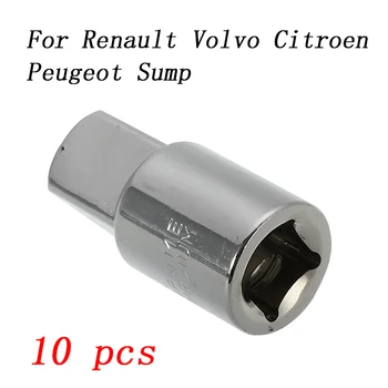 10 шт./лот, 8 мм, инструмент для снятия сливной пробки масляного поддона, подходит для автоаксессуаров Renault Citroen Peugeot Volvo Sump