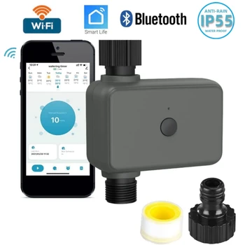 Bluetooth 5.0 Таймеры полива сада, Умный капельный полив, Программируемый контроллер задержки дождя, приложение Tuya Smart Life
