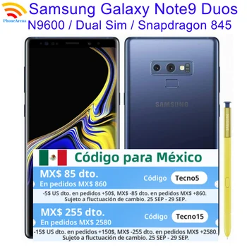 Samsung Galaxy Note9 Note 9 N9600 с двумя Sim-картами 6,4 