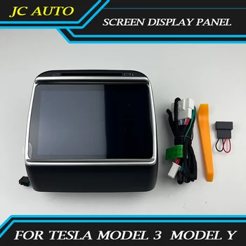 Для Tesla Model 3 Y 7-дюймовый высококачественный IPS-экран, задняя панель дисплея, CarPlay, Android, управление кондиционером, мультимедийный плеер