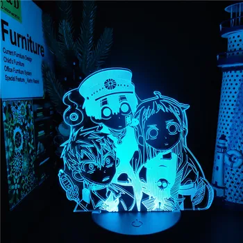 Ханако Кун, привязанный к туалету, 3D Визуальный свет, Акриловый светодиодный ночник, Аниме Светодиодная лампа, Декоративный ночник для спальни, подарок детям на День Рождения
