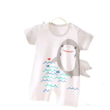 Одежда для новорожденных с динозаврами, комбинезон с короткими рукавами для мальчиков и девочек 0-2 лет, комбинезон для девочек, детская упаковочная одежда
