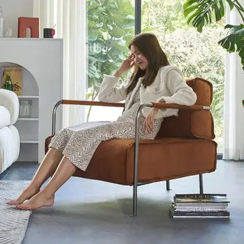 Легкий роскошный дизайнерский одноместный диван-кресло Итальянская повседневная гостиная с балконом Брюссельский стул