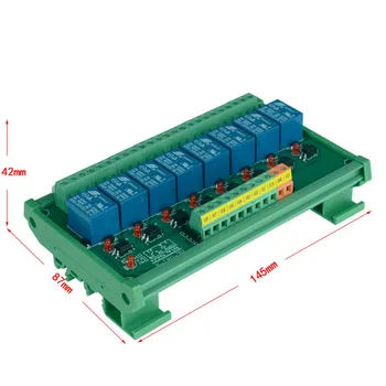 8-канальный модуль реле напряжения запуска, реальный модуль ПЛК, модуль реле оптрона, крепление на DIN-рейку. Модуль управления ПЛК.