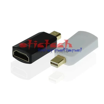 по DHL или EMS 100шт Mini DP Display Port штекерно-HDMI-совместимый женский адаптер AV-кабель для MacBook для Mac Pro Air