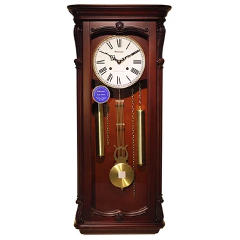 Weilingdun G30371 Музыка Почасовой перезвон Высококачественные часы Европа Антикварные деревянные кварцевые настенные часы с отключением звука