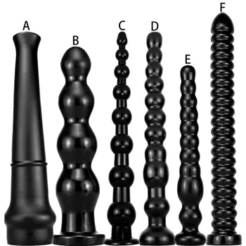 Огромные длинные анальные секс-игрушки Фаллоимитатор Black Horse для женщин, мужчин, Расширитель для анальной мастурбации, Длинные анальные шарики, Анальная пробка, Массажер простаты