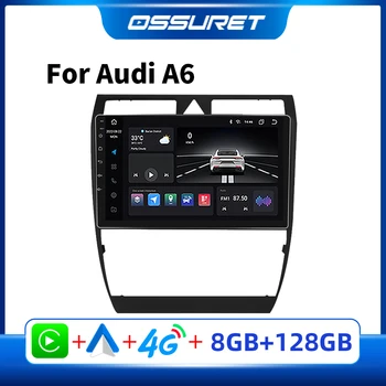 Автомагнитола Android Стерео плеер для Audi A6 C5 S6 RS6 2 1997 - 2004 Carplay Auto Audio Автомобильный мультимедийный видеоприемник WIFI GPS