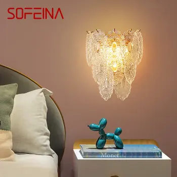 Современный латунный настенный светильник SOFEINA LED Внутреннее Золотое медное бра Великолепный креативный декор для домашнего прикроватного столика