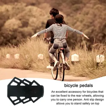 Задние педали дорожного велосипеда, 1 пара стальных задних педалей, Грузоподъемность 100 кг, Прочные, противоскользящие для дорожного горного велосипеда BMX