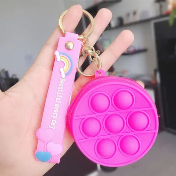Креативный женский кошелек с пузырьками для монет, Декомпрессионный мешочек для игрушек с пузырьками, интерактивные сенсорные игрушки, принадлежности для сжимания