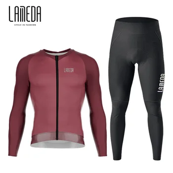 LAMEDA 2023, Новый дорожный велосипедный костюм, Комплект брюк с длинными рукавами, весенне-летний топ, мужская велосипедная одежда