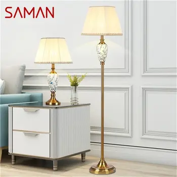 Торшер SAMAN с современным светодиодным креативным дизайном, керамический декоративный элемент для дома, гостиной, спальни.