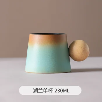 elling новый коммерческий набор кофейных чашек, блюдо для чашек из грубой керамики, высококачественная креативная ретро-керамическая марка, чувство дизайна чашки