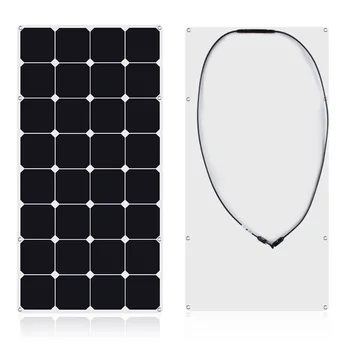 Черная портативная гибкая батарея солнечных батарей Sunpower ручной работы мощностью 200 Вт