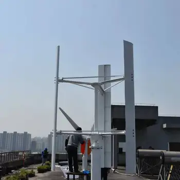 FLTXNY Бесшумный CE Вертикальный Ветрогенератор мощностью 5 кВт мощностью 250 об/мин 48 В 96 В 120 В 3 Фазы 50 Гц с 3 Лопастями Без Шума Для домашнего использования Wind Turbi