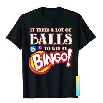 Чтобы выиграть в бинго, нужно много мячей, хлопковая футболка для мужчин, футболка для фитнеса с популярным принтом
