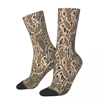 Коричневые носки с каплями воды Paisley Babylon Мужские И женские Летние Чулки с принтом