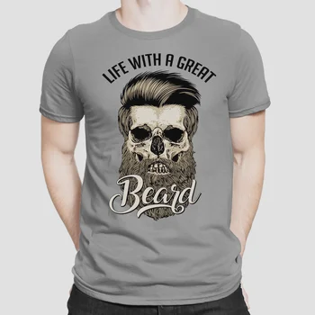 Мужская футболка Life with a Great Beard - Череп