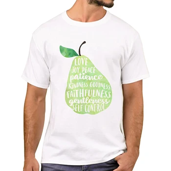 TEEHUB Новейшая мужская футболка Fruit of the Spirit, хипстерские футболки с акварельным принтом груши, повседневные футболки с коротким рукавом, крутая футболка