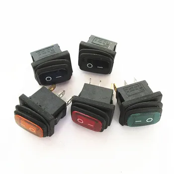 KCD1 Масляный, пылезащитный, водонепроницаемый лодочный выключатель 3 контакта, 2 передачи, красная лампочка, Маленькая квадратная кнопка, поворотный выключатель питания