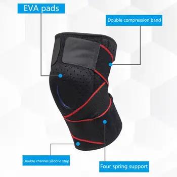 Бандаж для поддержки артрита коленной чашечки при прикосновении к коже для бега