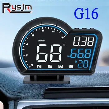Новый Автомобильный Цифровой Автомобильный GPS-Спидометр с Головным Дисплеем HUD KMH MPH Охранная Сигнализация HUD GPS Smart Car System Для Всех автомобилей