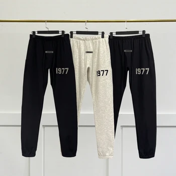 2023 Новые мужские штаны для бега трусцой, спортивные штаны модного бренда с логотипом Flocking в стиле хип-хоп, свободные штаны с капюшоном унисекс, повседневные спортивные штаны на каждый день