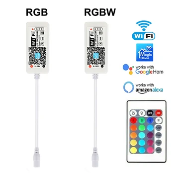 WIFI RGB RGBW APP Smart Controller, совместимый с Android IOS, Magic Home RF 24key Control DC5V- 24V Для светодиодной ленты RGB RGBW