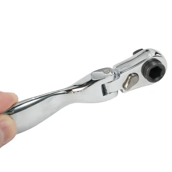 Мини-ключ с храповым механизмом 2 В 1, двухсторонний Быстрозажимной ключ с храповым механизмом, Стержневая отвертка, инструмент с храповой ручкой, гаечный ключ