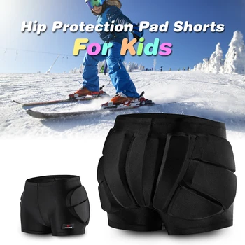 Детские защитные шорты с подкладкой для бедер, ягодиц, копчика, для катания на сноуборде, коньках, лыжах, Защитные шорты с подкладкой для катания на коньках