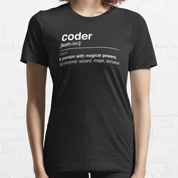 Футболка Coder definition, летняя одежда для женщин, укороченные футболки для женщин, женская футболка