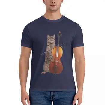 Классическая футболка Cello Cat - Meowsicians, мужская короткая футболка