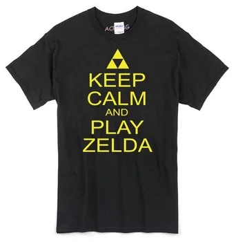 Сохраняй спокойствие и играй в Zelda Мужские футболки Eat Sleep Repeat Забавные футболки унисекс из чистого хлопка, мужские повседневные топы, одежда