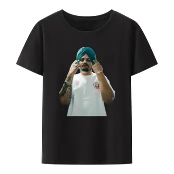 Классическая футболка с модальным принтом Sidhu MooseWala, ретро Мужская женская футболка с коротким рукавом, дышащие топы, рубашка уличной моды в стиле хип-хоп