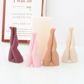 DIY Сексуальная гуманоидная художественная свеча силиконовая форма 3D женские ножки свеча силиконовая форма украшение дома смола силиконовая форма