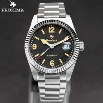 Proxima 39mm Diver Мужские часы AR Сапфировое стекло 100 м Водонепроницаемый Механизм PT5000 / SW200 С Автоматическим Механизмом Наручные Часы С Автоматической Датой