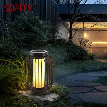 SOFITY Уличный современный газонный светильник Dolomite LED Винтажное солнечное освещение Водонепроницаемый IP65 для внутреннего фонаря в саду во внутреннем дворике