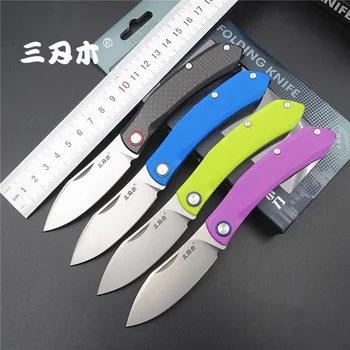 Sanrenmu 7315 тонкий и красочный фруктовый нож карманный складной походный нож с лезвием 12c27 без фиксатора