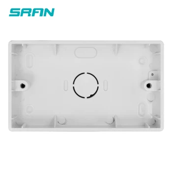 Внешняя монтажная коробка SRAN 146 мм * 86 мм * 32 мм для стандартного выключателя и розетки 146 * 86 мм Применяется для любого положения поверхности стены