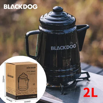 Naturehike-Портативный чайник BLACKDOG объемом 2 л, весом 950 г, Сверхлегкий чайник-термос из нержавеющей стали большой емкости для пикника, кофейник для пикника