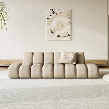 Тканевый диван в итальянском минималистичном стиле для гостиной, современный простой скандинавский креативный легкий роскошный прямой диван особой формы