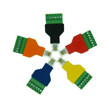 5 шт./лот, разноцветный разъем клеммной колодки RJ12 6P6C для secrw, телефонный разъем адаптера для соединения приемника