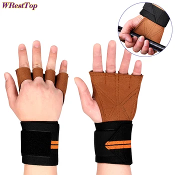 1 пара перчаток для поднятия тяжестей в тренажерном зале с эластичной вентилируемой повязкой на запястье для мужчин и женщин, для кросс-тренировок, бодибилдинга