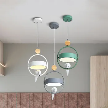 Скандинавские светодиодные подвесные светильники Освещение Лампа с птицей Подвесной светильник для гостиной Подвесные светильники для кухни Светильники в стиле лофт